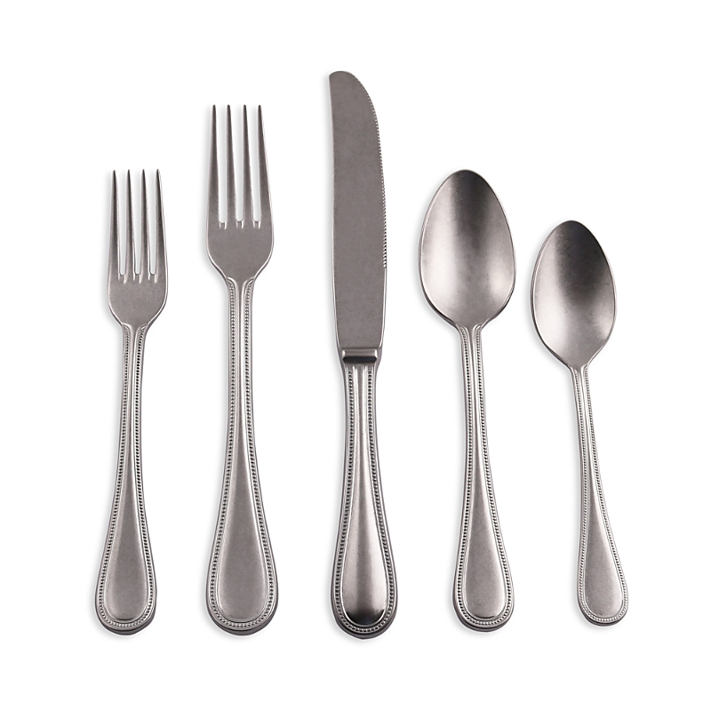 Mepra Perla Pewter 5-piece Place Setting In Silver