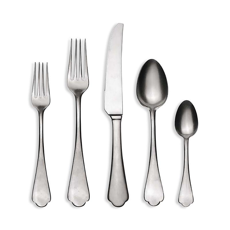 Mepra Dolce Vita Pewter 5-piece Place Setting In Pewter