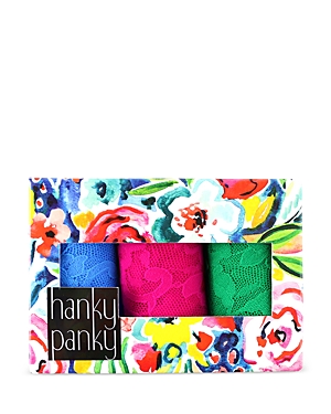 Hanky Panky 3 Pack Petite Size Signature Lace Thongs In Printed Box In Summer 2021