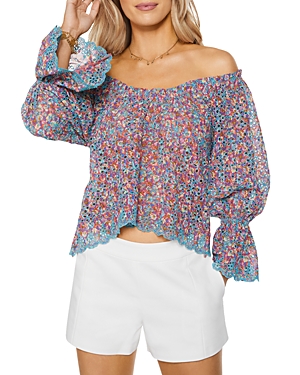 Ramy Brook Oakleigh Eyelet Embroidered Top