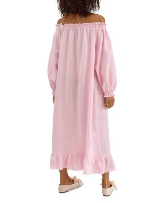 long white linen maxi dress Bellez Linen Maxi Dress White main image 0