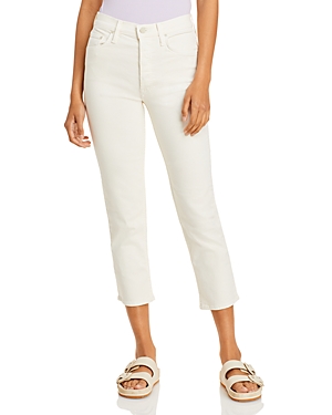Mother The Tomcat Cropped Jeans in Cream Puff