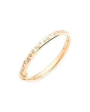 Shop Pomellato 18k Rose Gold Iconica Diamond Bangle Bracelet