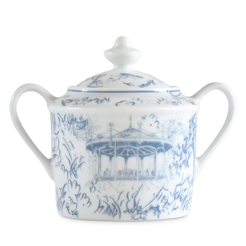 Bernardaud Tout Paris Sugarbowl In White/blue