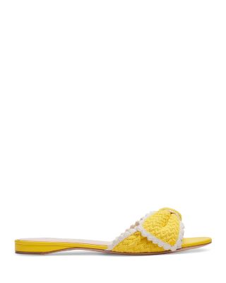 yellow t strap sandals