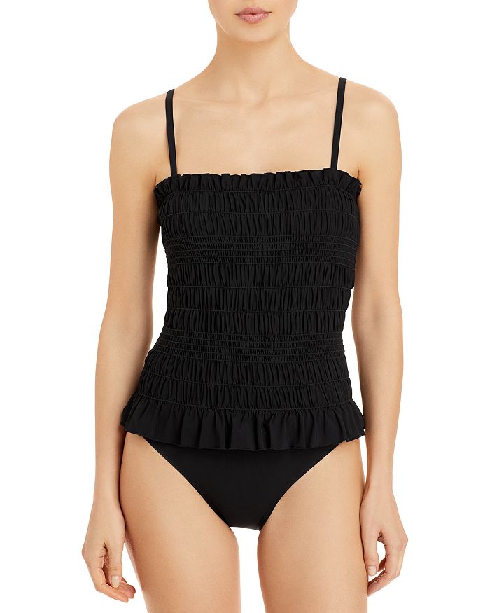 Tory Burch Smocked One Piece Swimsuit | Bloomingdale's