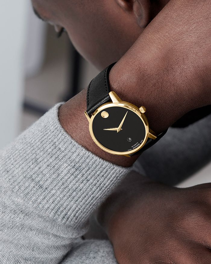 Shop Movado Museum Automatic Watch, 40mm In Gold