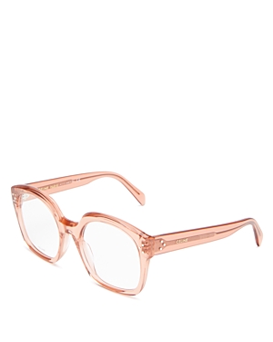 Celine Women's Square Clear Glasses, 53mm In Pink
