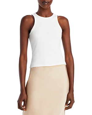 French Connection Rasha Ribbed Tank In Summer White
