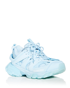Balenciaga Track Logo-detailed Mesh And Rubber Sneakers In Light Blue