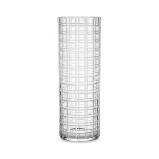 Orrefors Cut In Number Checker Vase, Large
