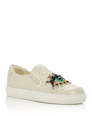 leah slip on embellished trainers