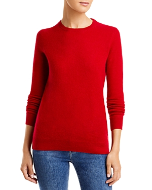 C By Bloomingdale's Cashmere Crewneck Cashmere Sweater - 100% Exclusive In Scarlett