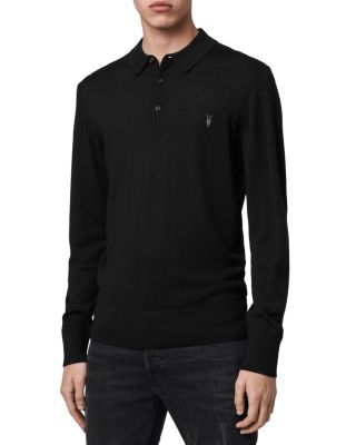 all saints white long sleeve polo