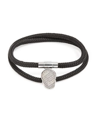 ★送関込★【alexander mcqueen 】 DOUBLE WRAP SKULL BRACELET Alexander McQueen Double Wrap Skull Bracelet | Black