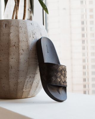 Vince Mens Wasco Printed Leaves Canvas Slides Vince | Shoes | Vince Mens Wasco Printed Leaves Canvas  main image 4