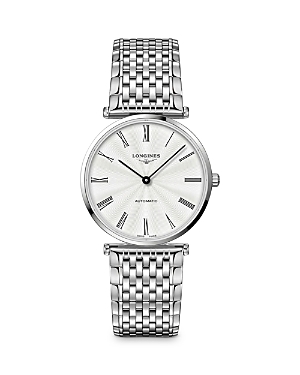 Longines Watch, 38mm In White/silver