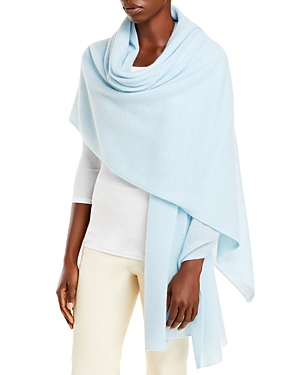C By Bloomingdale's Cashmere Travel Wrap - 100% Exclusive In Bright Sky Twist