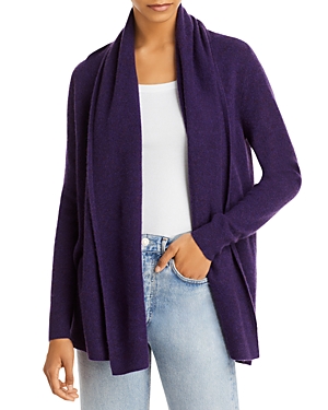 C By Bloomingdale's Cashmere Open-front Cardigan - 100% Exclusive In Marled Plum