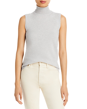 C By Bloomingdale's Sleeveless Cashmere Sweater - 100% Exclusive In Light Gray