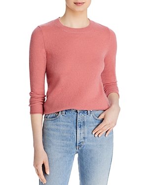 Aqua Fitted Cashmere Crewneck Sweater - 100% Exclusive In Vintage Rose