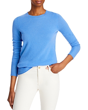 Aqua Fitted Cashmere Crewneck Sweater - 100% Exclusive In Country Blue