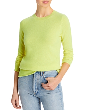 Aqua Fitted Cashmere Crewneck Sweater - 100% Exclusive In Banana