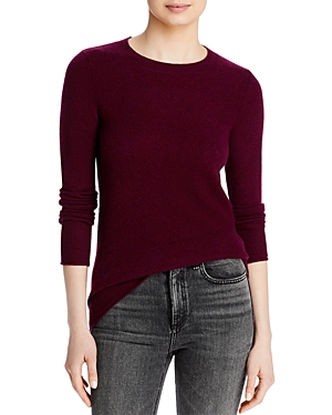 Aqua Fitted Cashmere Crewneck Sweater - 100% Exclusive In Heather Burgundy