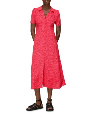 Whistles - Rowan Diagonal Textured Midi Dress