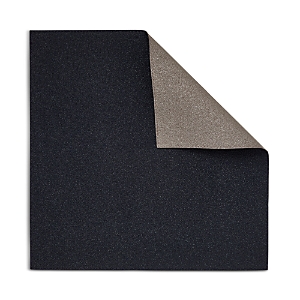 Mode Living Caviar Square Reversible Placemats, Set Of 4 In Gray/navy