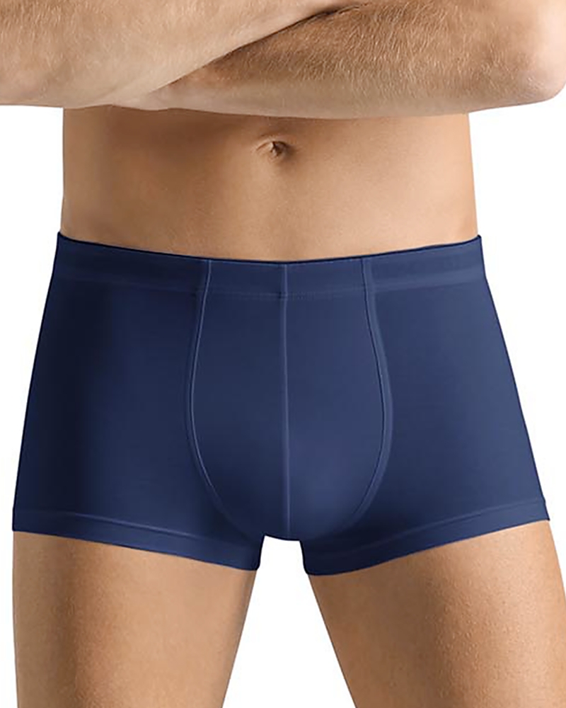 Hanro Superior Cotton-blend Boxer Briefs In Midnight Navy