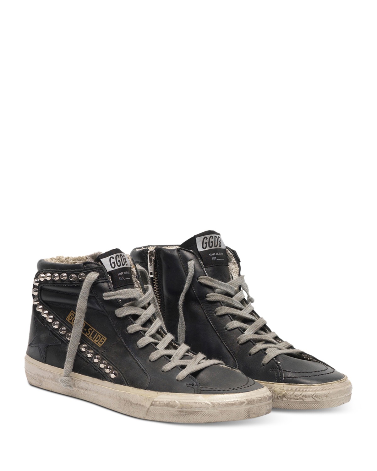 Golden Goose Deluxe Brand Women's Slide Classic Leather Sneakers in Black