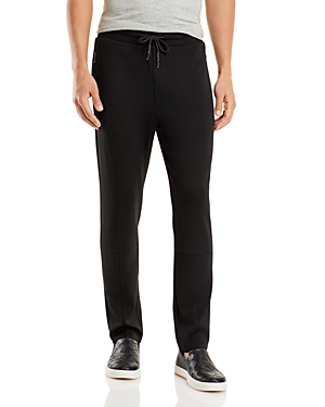 Karl Lagerfeld Pintuck Pants With Zipper Pockets-black In Black
