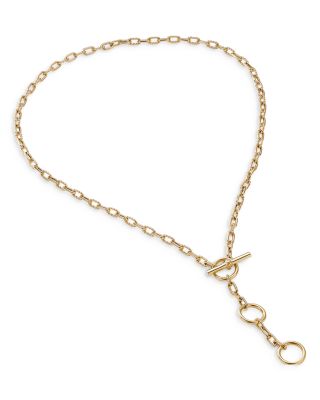 18K Yellow Gold DY Madison&reg; Three Ring Chain Necklace