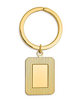Bloomingdale's - Textured Rectangle Key Ring in 14K Yellow Gold - 100% Exclusive