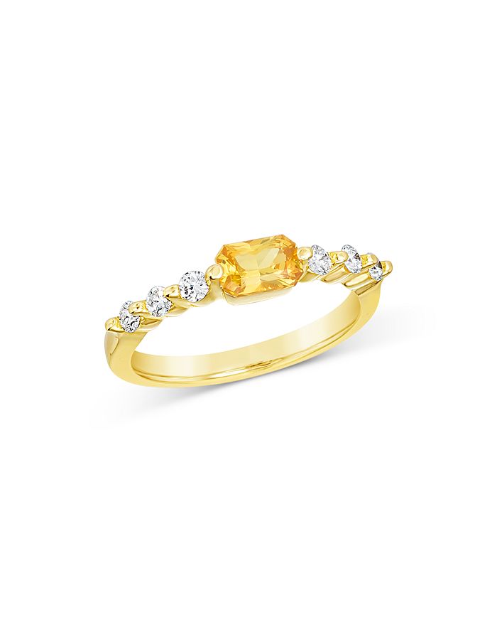 Bloomingdale's - Yellow Sapphire & Diamond Stacking Ring in 14K Yellow Gold - 100% Exclusive