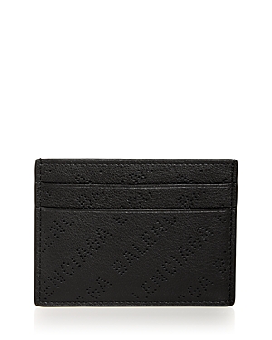 Balenciaga Perforated Logo Leather Card Case