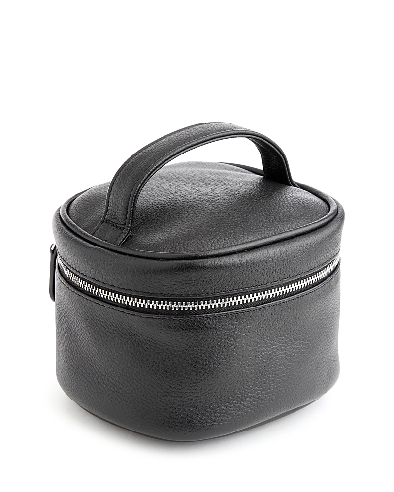 Royce New York Compact Leather Cosmetic Bag
