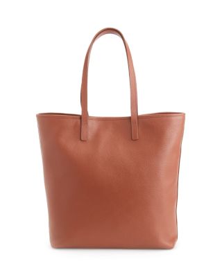 Pebble Grain Leather Tall Tote 