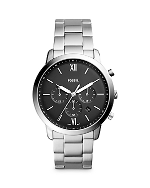 Fossil Neutra Chronograph, 44mm In Black/silver