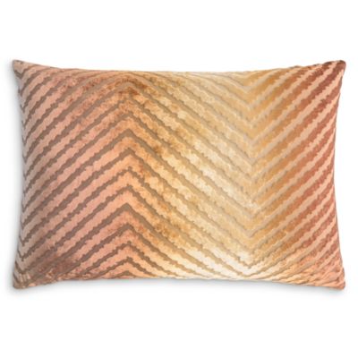 Kevin O'Brien Studio Chevron Velvet Decorative Pillow, 14 x 20