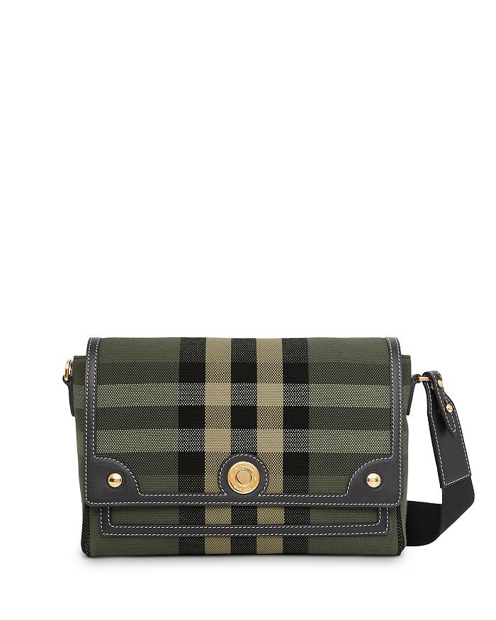 Burberry Check Jacquard & Leather Note Crossbody Bloomingdale's