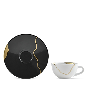 Bernardaud Kintsugi Charbon After Dinner Saucer In Black