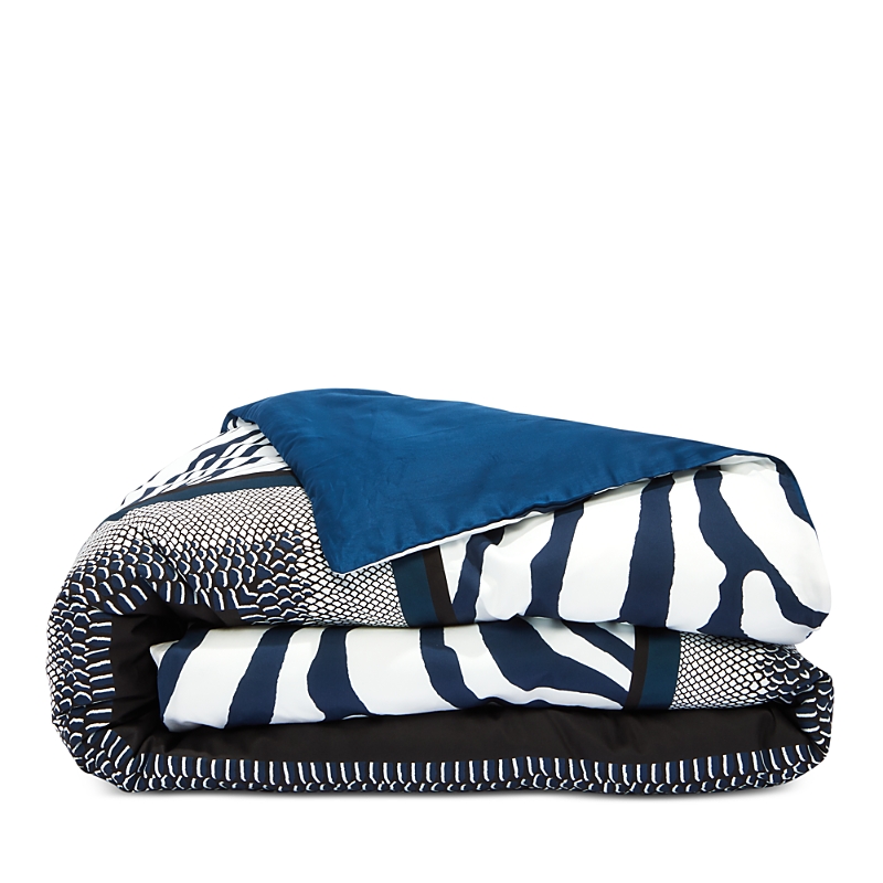 Roberto Cavalli Frame Zebrage Sateen Duvet Cover, Queen