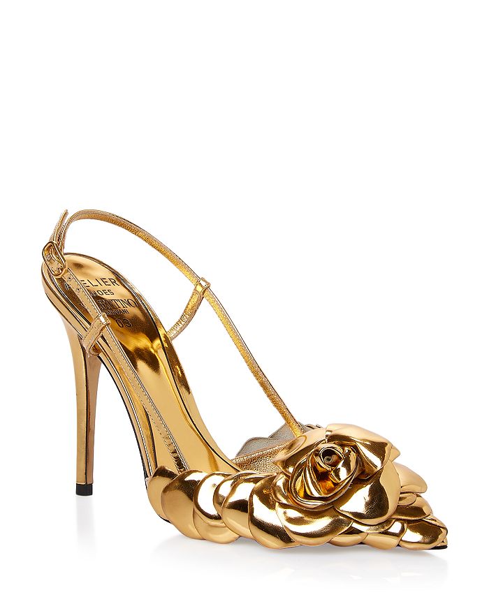 Valentino Women's Shoes Rose Edition Slingback Pumps |