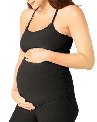 Slim Fit Spacedye Racerback Maternity Tank Top