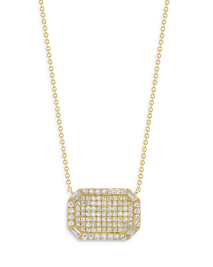Bloomingdale's - Pav&eacute; Diamond Rectangle Pendant Necklace in 14K Yellow Gold, 0.50 ct. t.w. - 100% Exclusive