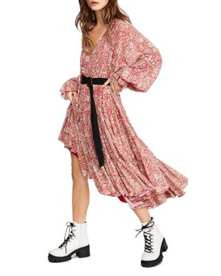 Free People Feeling Groovy Floral Maxi Dress In Red Combo | ModeSens