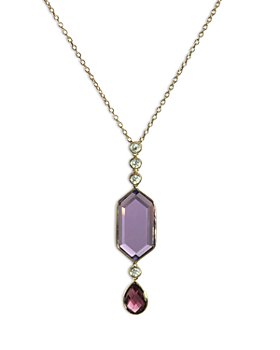 Bloomingdale's - Amethyst, Rhodolite & Diamond Pendant Necklace in 14K Yellow Gold, 17" - 100% Exclusive