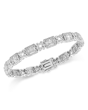 Bloomingdale's Diamond Mosaic Tennis Bracelet in 14K White Gold, 3.0 ct. t.w. - 100% Exclusive